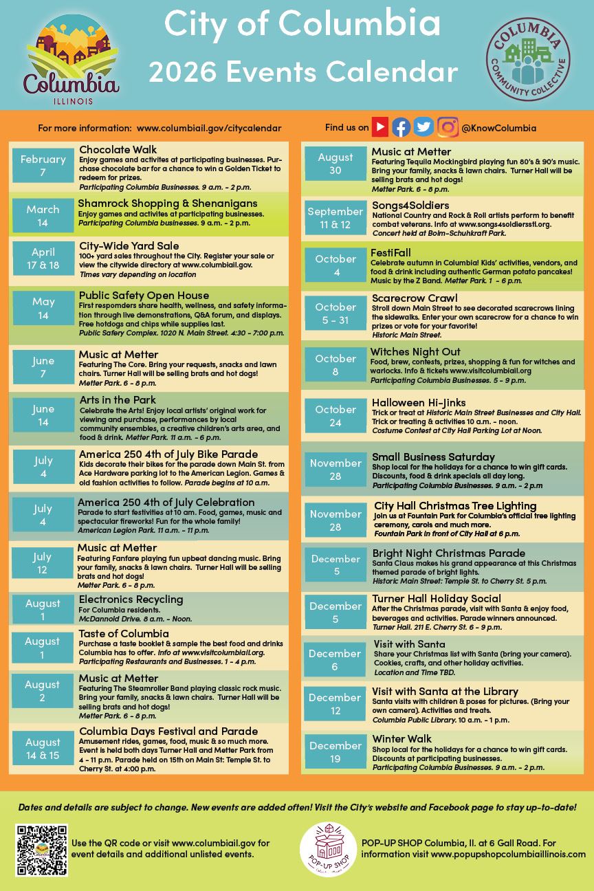 2026 Calendar of Events